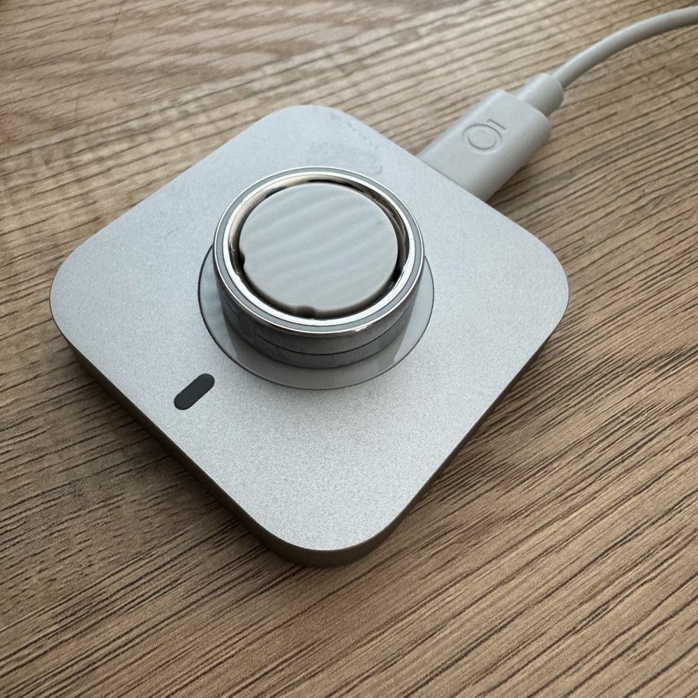 Oura Silver Ring with Charging Dock